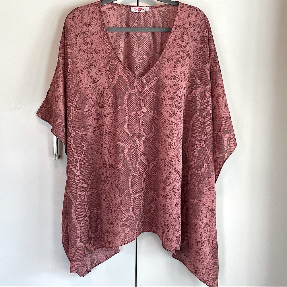 BUDDY LOVE Snakeskin Pattern V-Neck Tunic